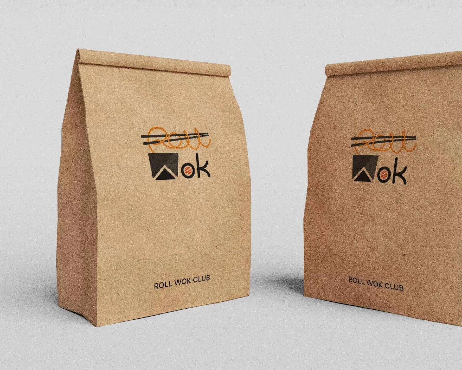 Создание дизайна упаковки суши-бара «Roll Wok Club» в Вольске